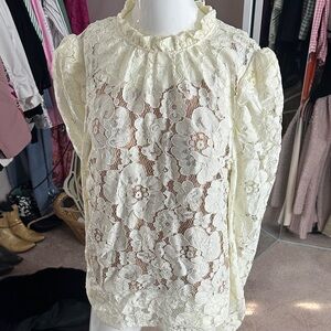 Elegant Cream Lace Blouse